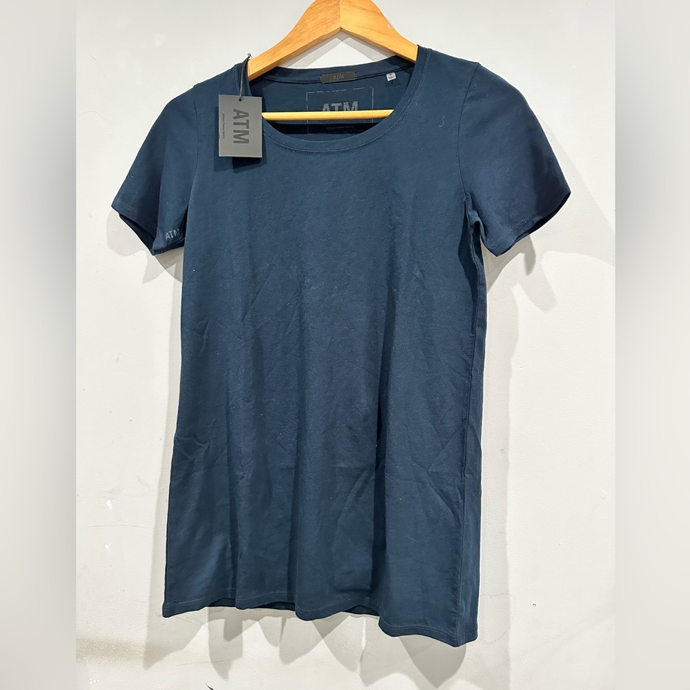ATM Anthony Thomas Melillo Jersey Crewneck new  color : navy blue‎ - Picture 4 of 9